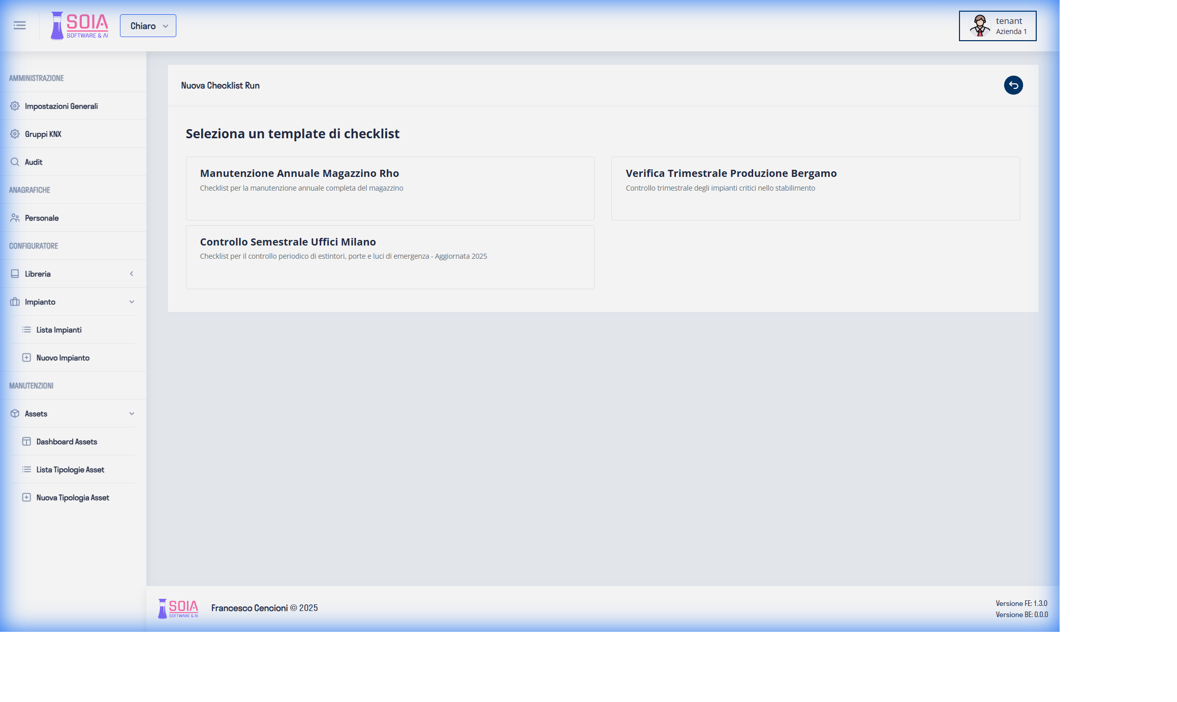Form Esecuzione Checklist